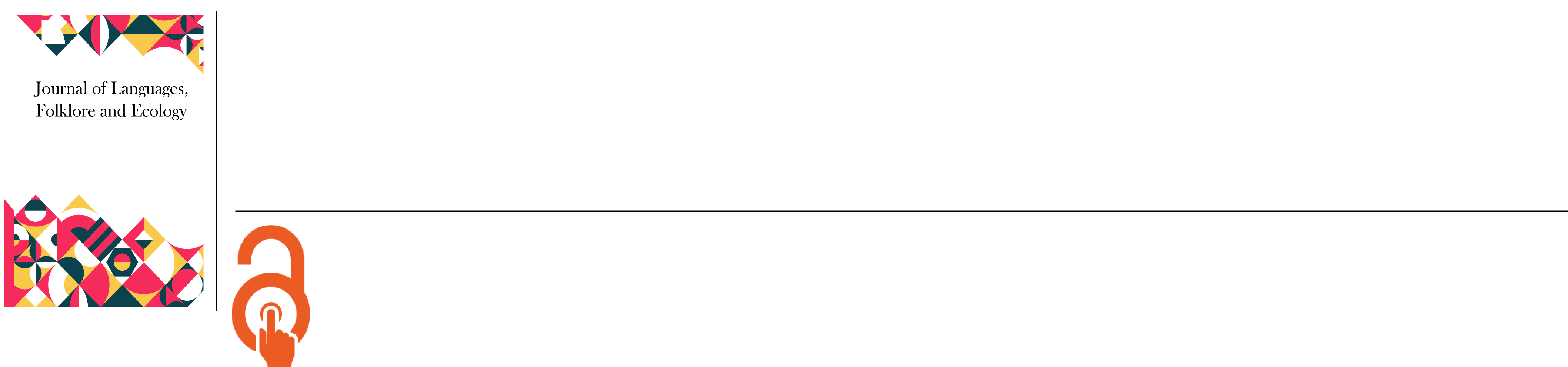 Journal of Languages, Folklore and Ecology